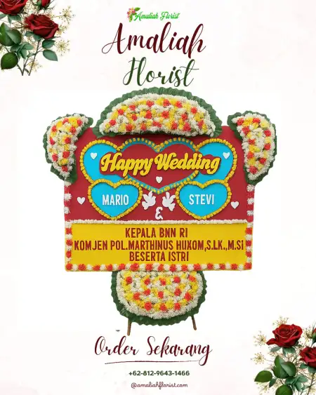 Papan Bunga Pernikahan Pogalan